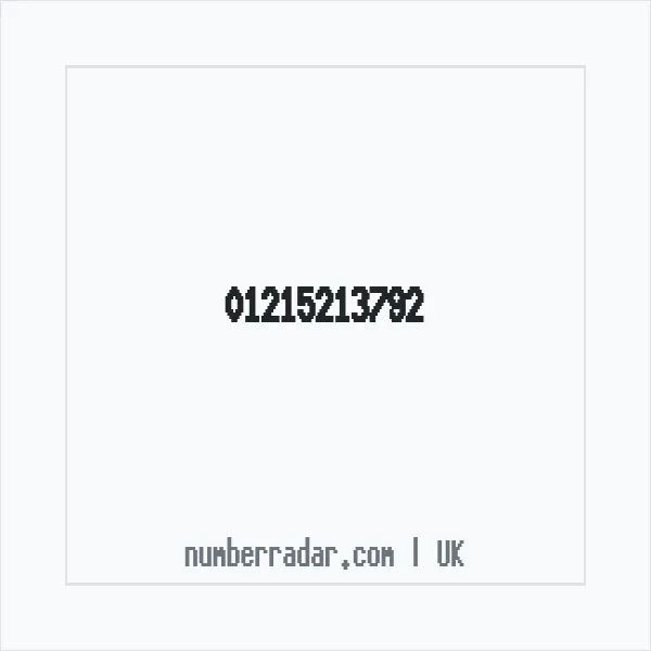 Reverse number check for +44 121 521 3792 — who called me?