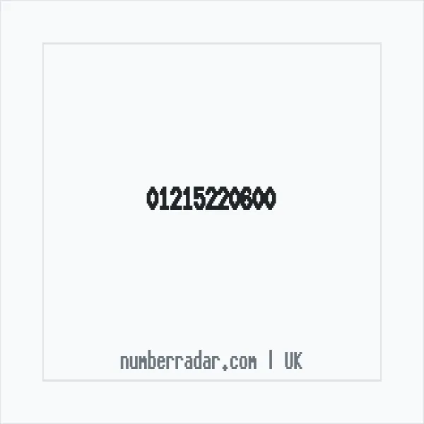 Reverse number check for +44 121 522 0600 — who called me?