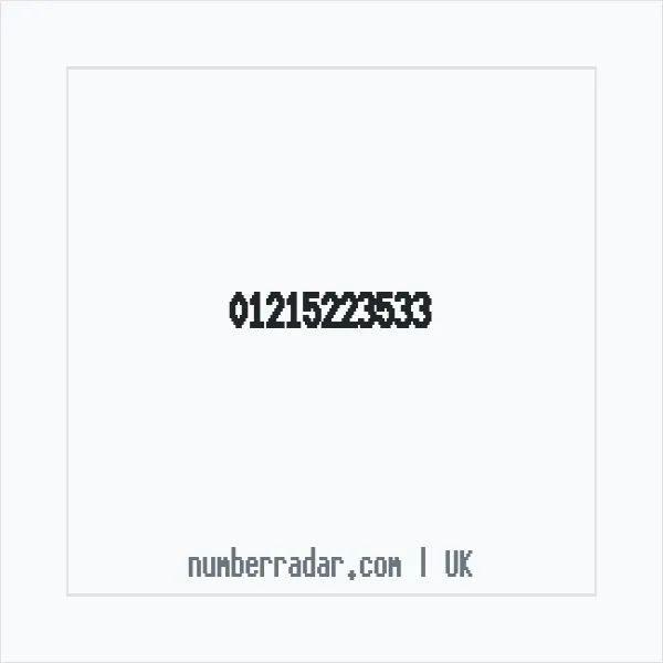 Reverse number check for +44 121 522 3533 — who called me?
