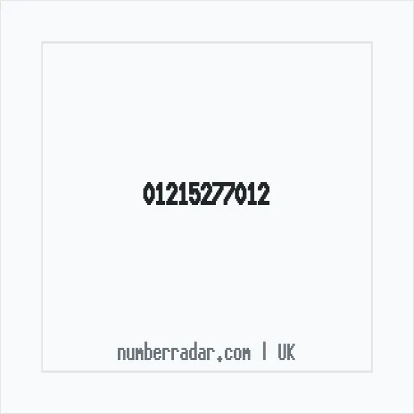 Reverse number check for +44 121 527 7012 — who called me?