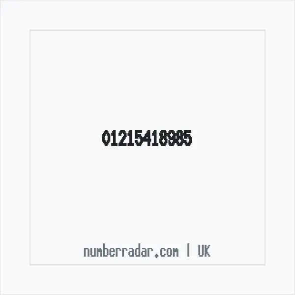 Reverse number check for +44 121 541 8985 — who called me?