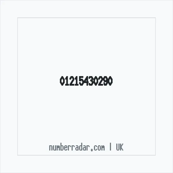 Reverse number check for +44 121 543 0290 — who called me?