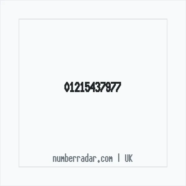 Reverse number check for +44 121 543 7977 — who called me?