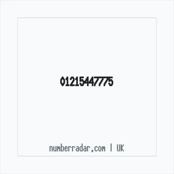 Reverse number check for +44 121 544 7775 — who called me?