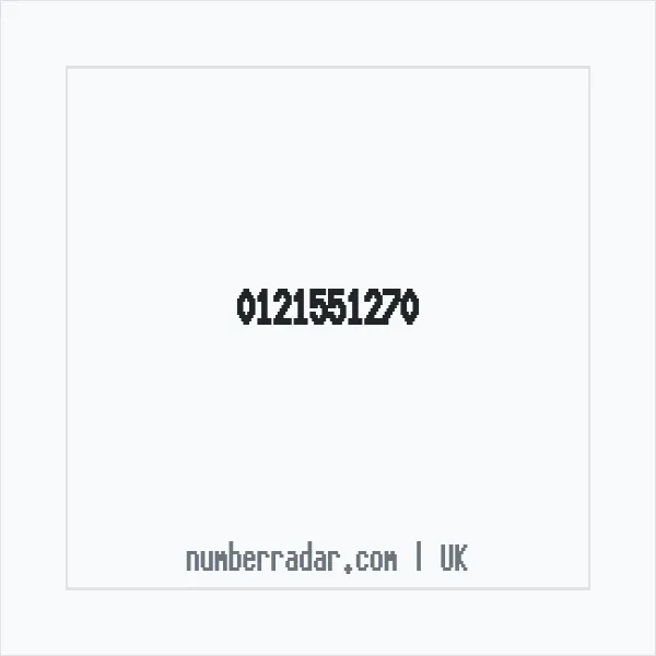 Reverse number check for +44 121551270 — who called me?