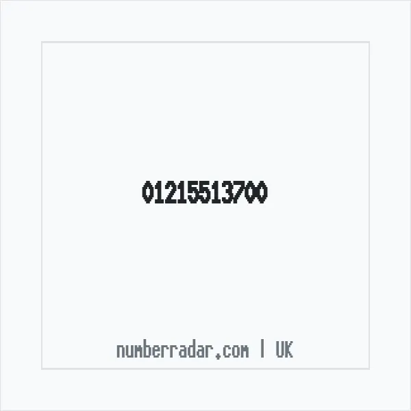 Reverse number check for +44 121 551 3700 — who called me?