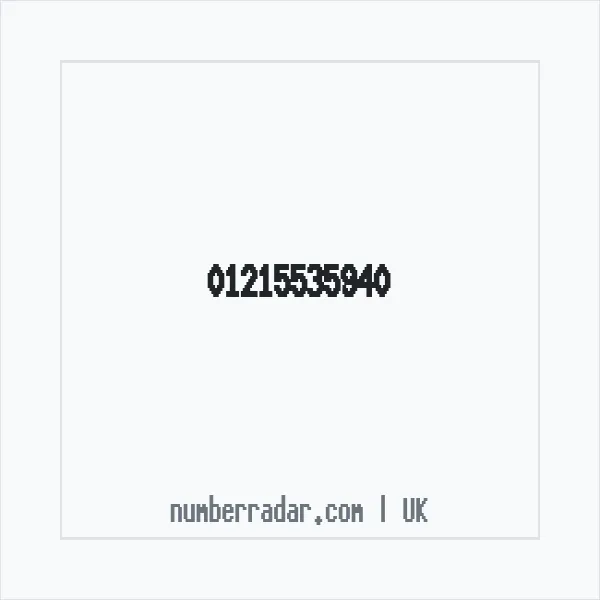 Reverse number check for +44 121 553 5940 — who called me?