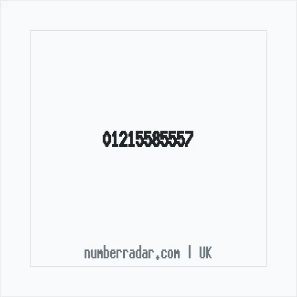 Reverse number check for +44 121 558 5557 — who called me?