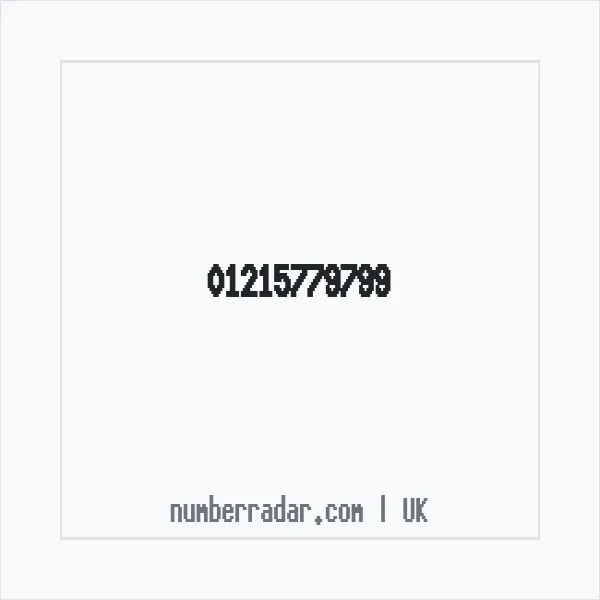 Reverse number check for +44 121 577 9799 — who called me?