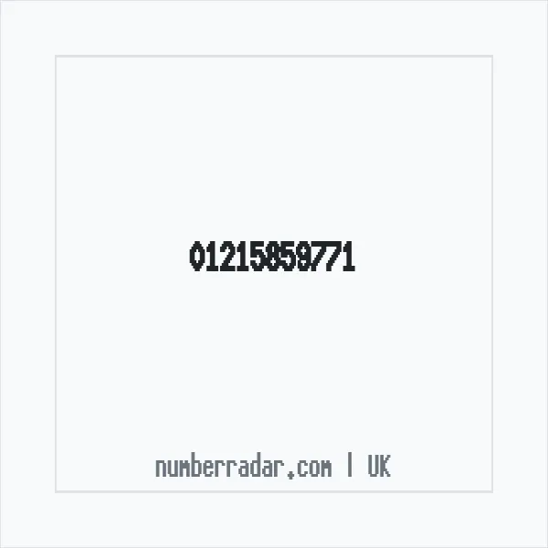 Reverse number check for +44 121 585 9771 — who called me?
