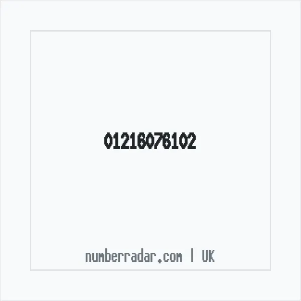 Reverse number check for +44 121 607 6102 — who called me?