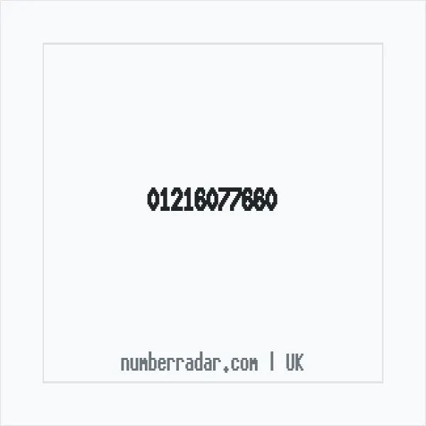 Reverse number check for +44 121 607 7660 — who called me?