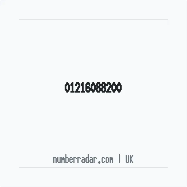 Reverse number check for +44 121 608 8200 — who called me?