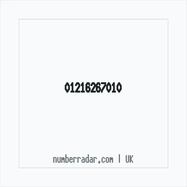 Reverse number check for +44 121 626 7010 — who called me?