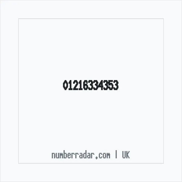 Reverse number check for +44 121 633 4353 — who called me?