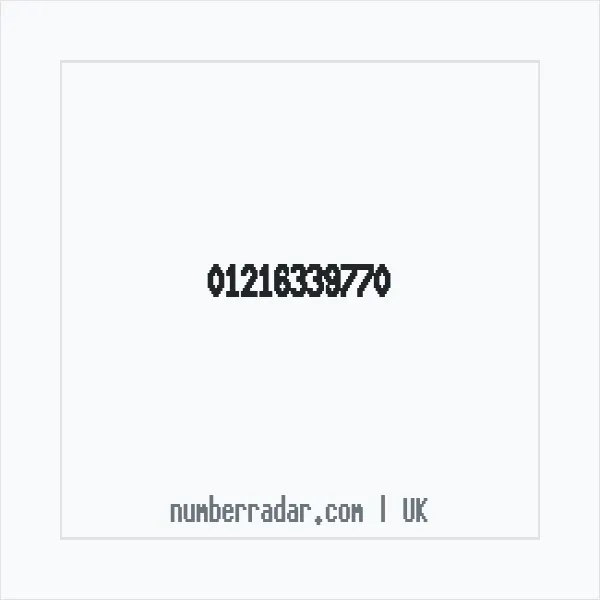 Reverse number check for +44 121 633 9770 — who called me?