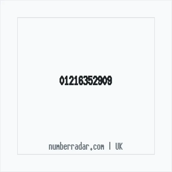 Reverse number check for +44 121 635 2909 — who called me?