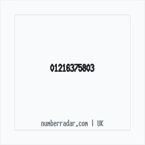 Reverse number check for +44 121 637 5803 — who called me?