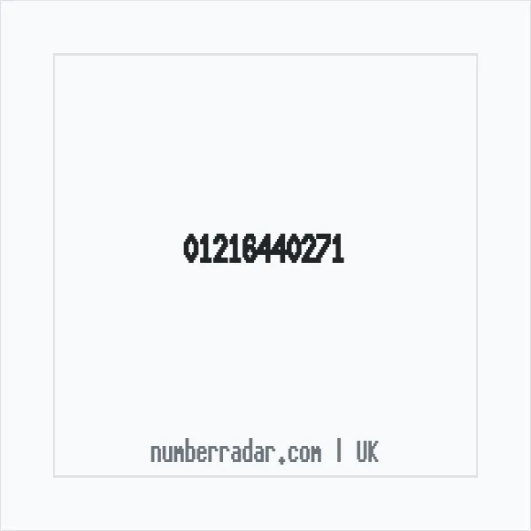 Reverse number check for +44 121 644 0271 — who called me?