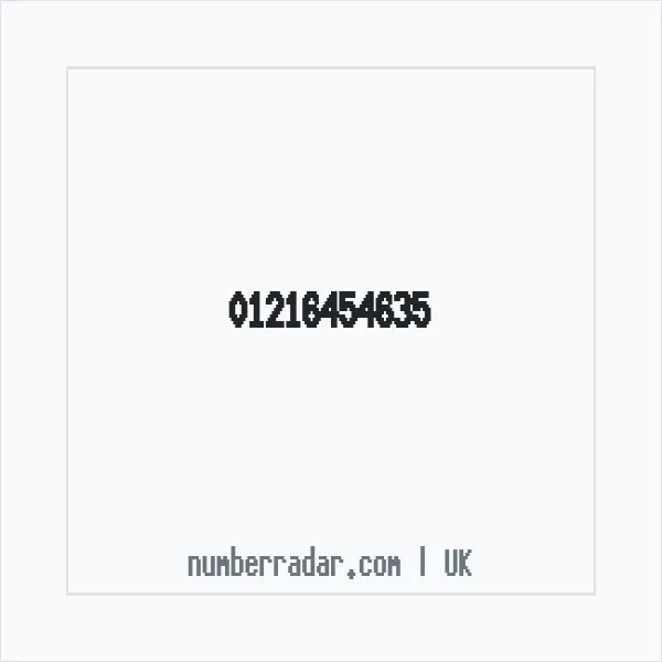 Reverse number check for +44 121 645 4635 — who called me?