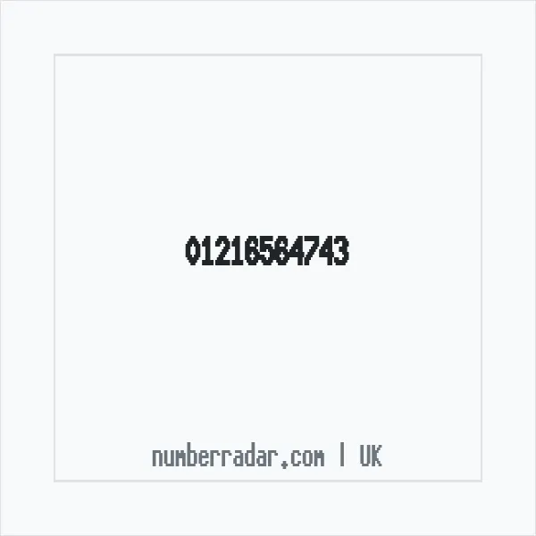 Reverse number check for +44 121 656 4743 — who called me?