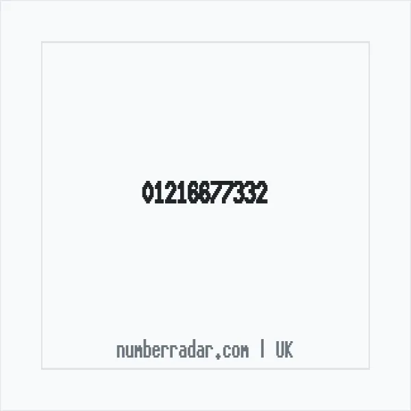 Reverse number check for +44 121 667 7332 — who called me?