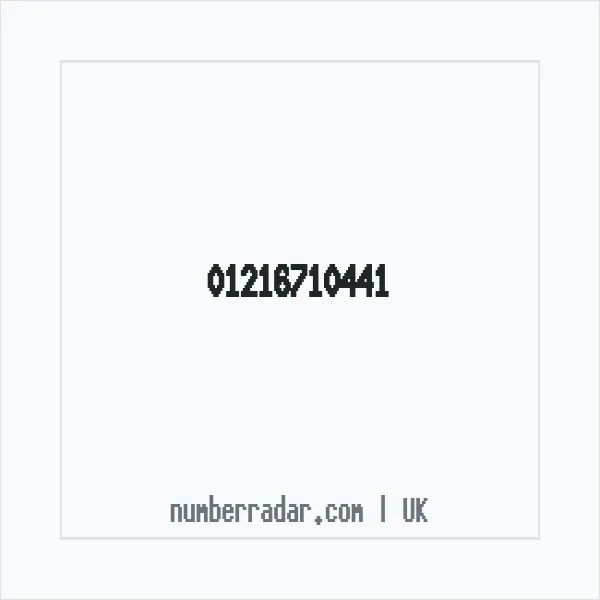 Reverse number check for +44 121 671 0441 — who called me?