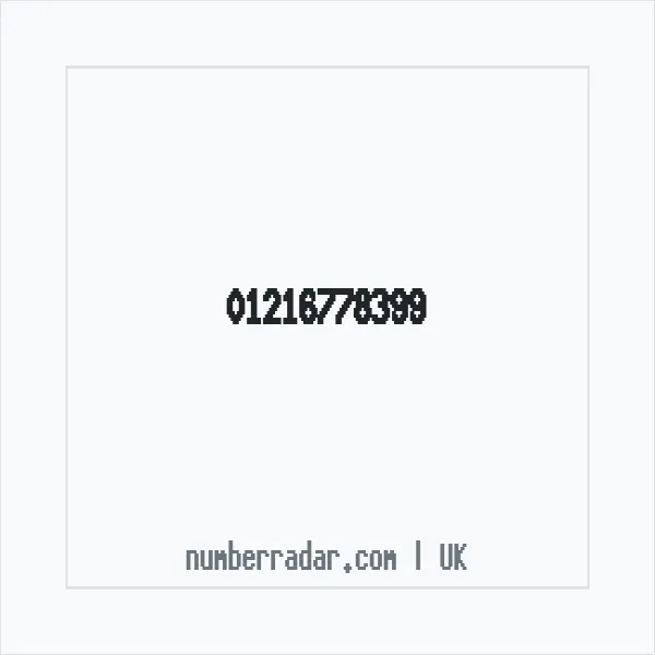 Reverse number check for +44 121 677 8399 — who called me?