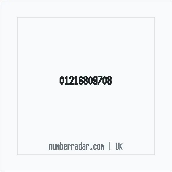 Reverse number check for +44 121 680 9708 — who called me?