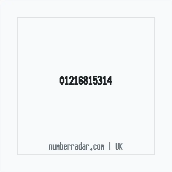Reverse number check for +44 121 681 5314 — who called me?