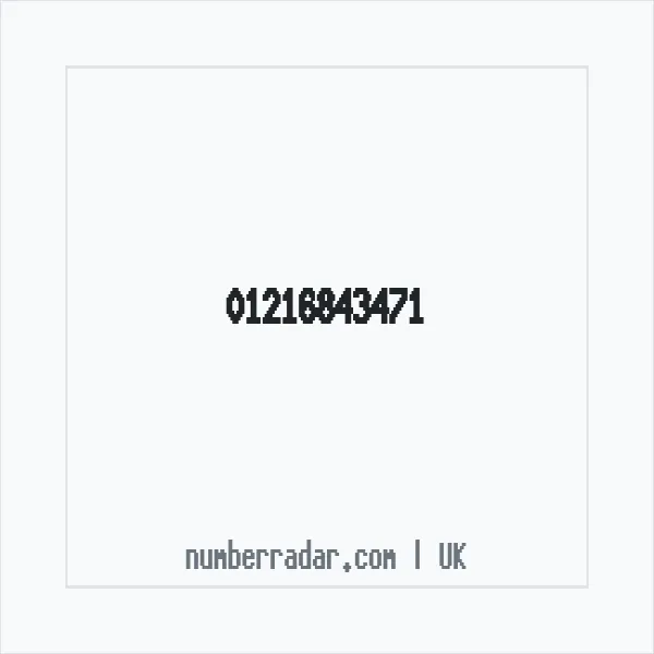 Reverse number check for +44 121 684 3471 — who called me?