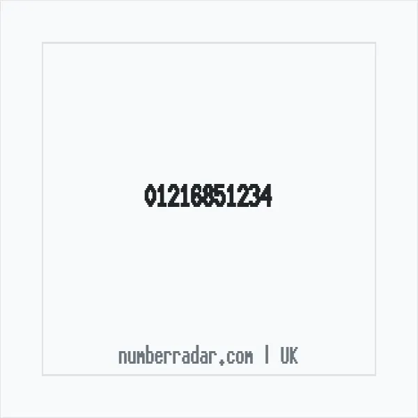 Reverse number check for +44 121 685 1234 — who called me?