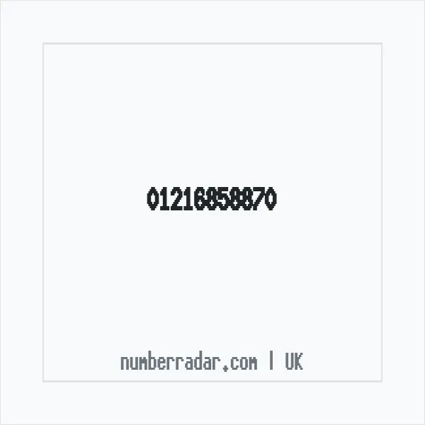 Reverse number check for +44 121 685 8870 — who called me?