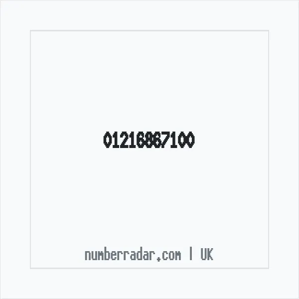 Reverse number check for +44 121 686 7100 — who called me?