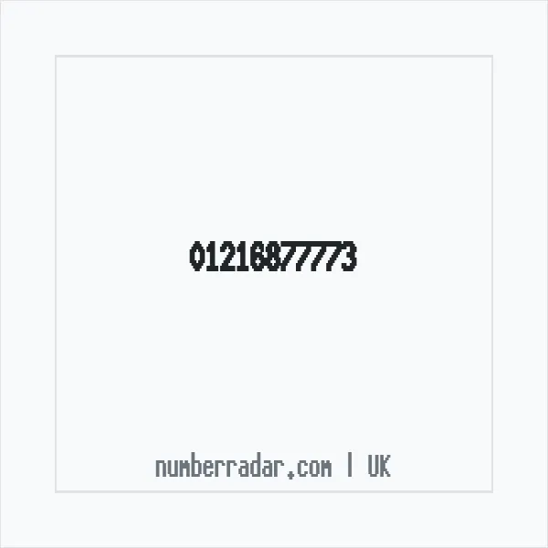 Reverse number check for +44 121 687 7773 — who called me?