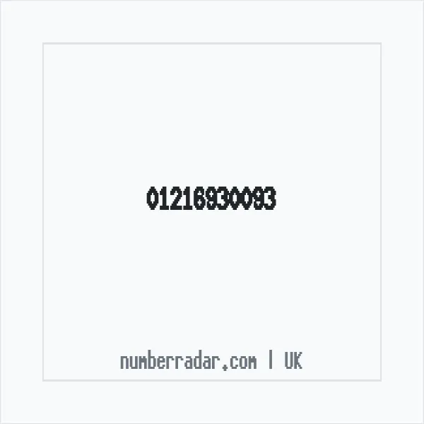Reverse number check for +44 121 693 0093 — who called me?