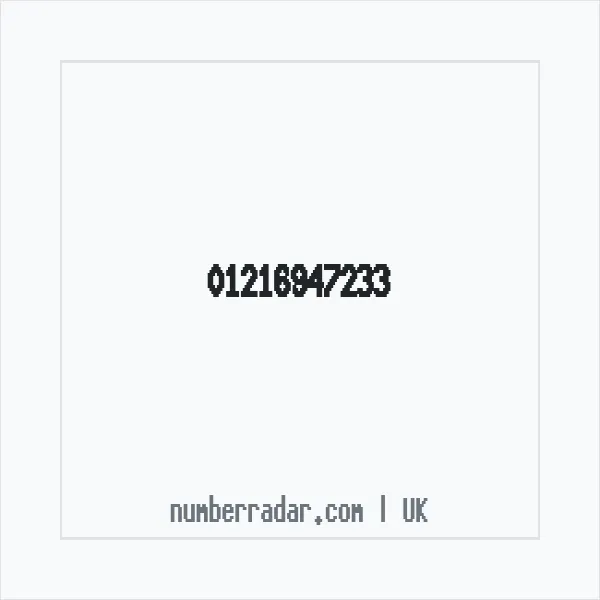 Reverse number check for +44 121 694 7233 — who called me?