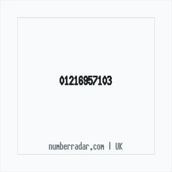 Reverse number check for +44 121 695 7103 — who called me?