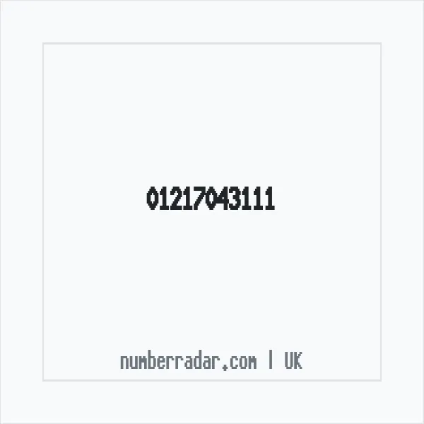 Reverse number check for +44 121 704 3111 — who called me?