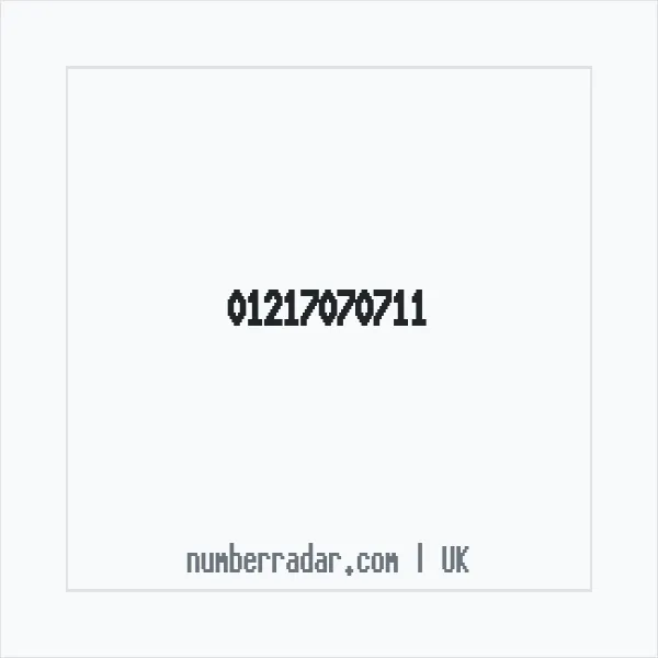 Reverse number check for +44 121 707 0711 — who called me?