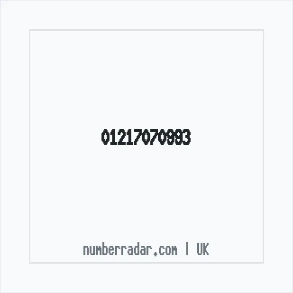 Reverse number check for +44 121 707 0993 — who called me?