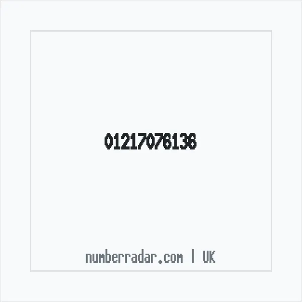 Reverse number check for +44 121 707 6136 — who called me?