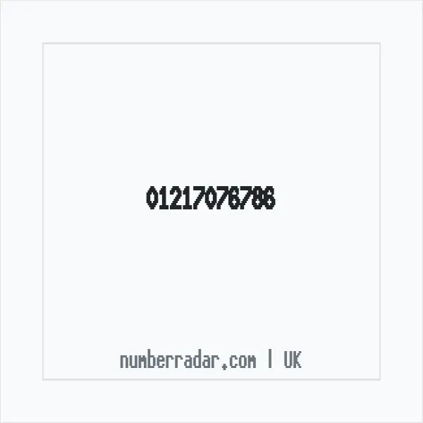 Reverse number check for +44 121 707 6786 — who called me?