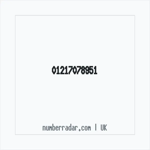 Reverse number check for +44 121 707 8951 — who called me?