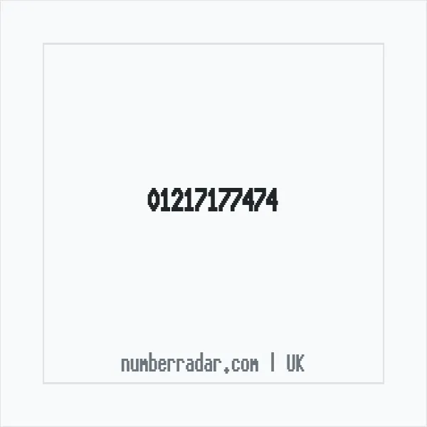 Reverse number check for +44 121 717 7474 — who called me?