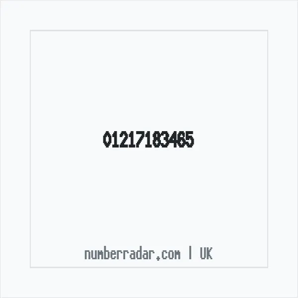 Reverse number check for +44 121 718 3465 — who called me?
