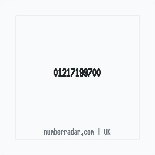 Reverse number check for +44 121 719 9700 — who called me?