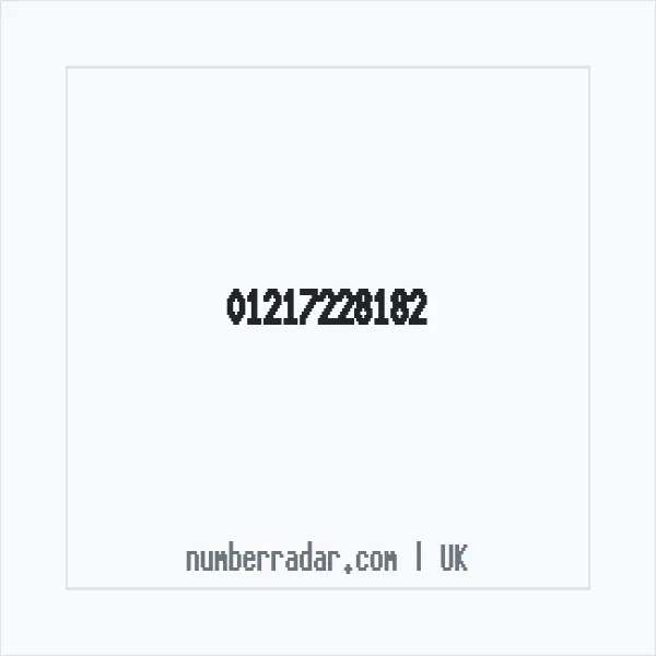 Reverse number check for +44 121 722 8182 — who called me?