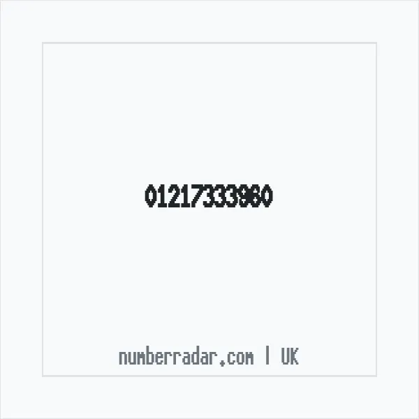 Reverse number check for +44 121 733 3960 — who called me?