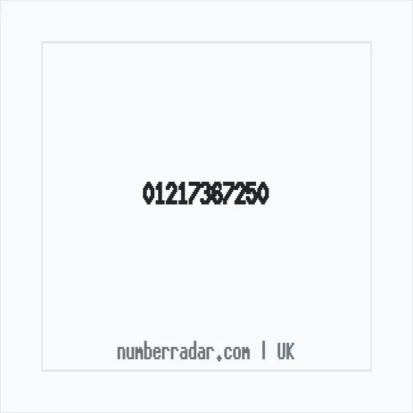 Reverse number check for +44 121 736 7250 — who called me?